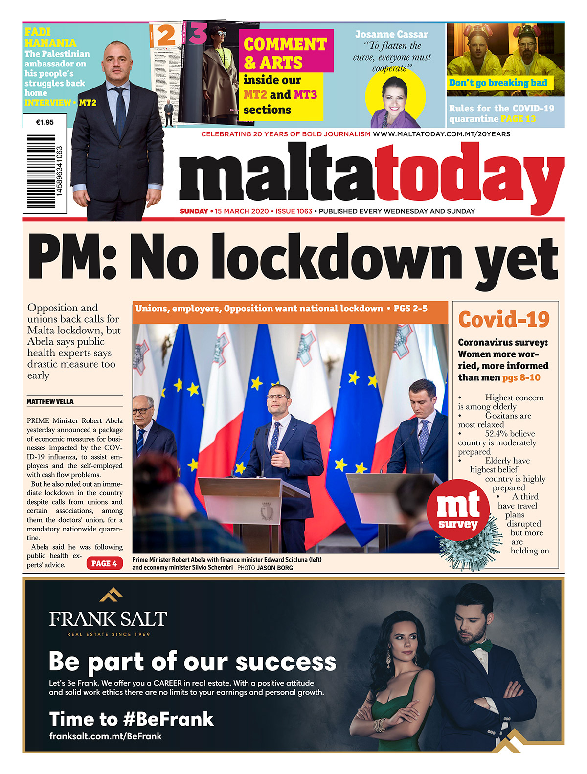 MaltaToday Frontpage