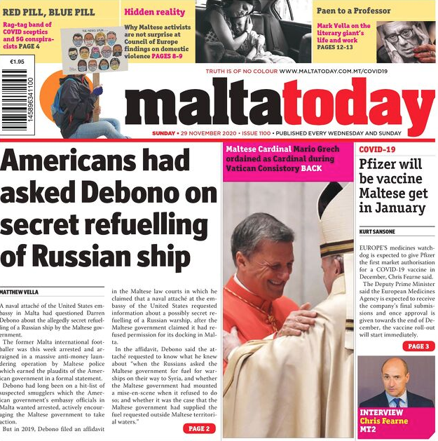MaltaToday Frontpage
